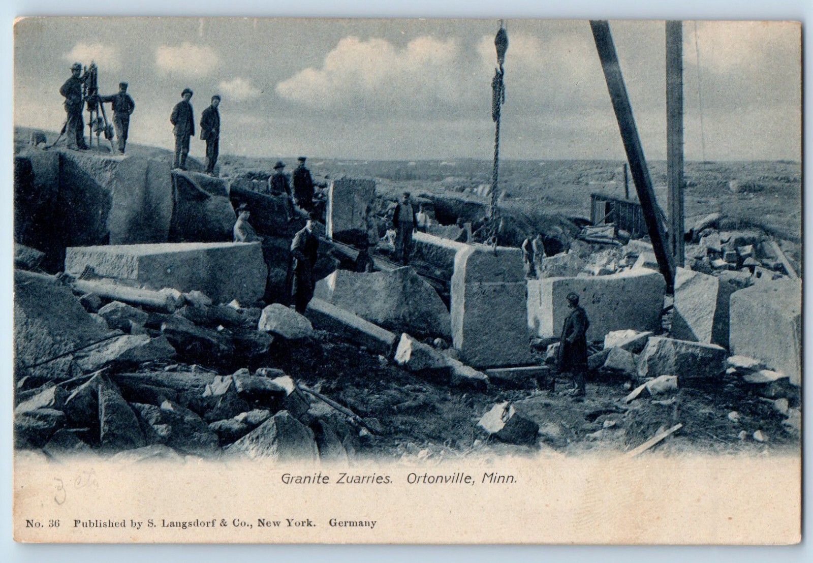Ortonville Minnesota MN Postcard Granite Zuarries Exterior c1905 Vintage Antique Ortonville Minnesota MN Postcard Granite Zuarries Exterior c1905 Vintage Antique