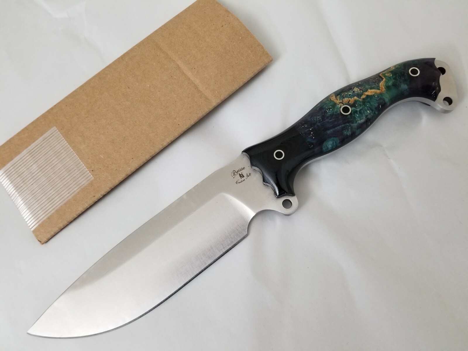 Busse Custom Shop NFNO Nano Fusion Natural Outlaw, Hand Satin INFI, G-Rexed Burl