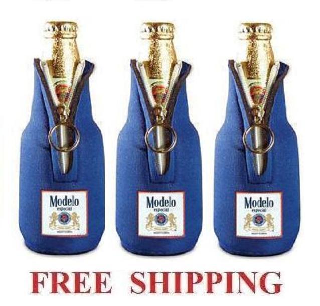 MODELO ESPECIAL 3 UNIQUE ZIP UP BOTTLE KOOZIE COOLIE COOZIE HUGGEE CORONA NEW