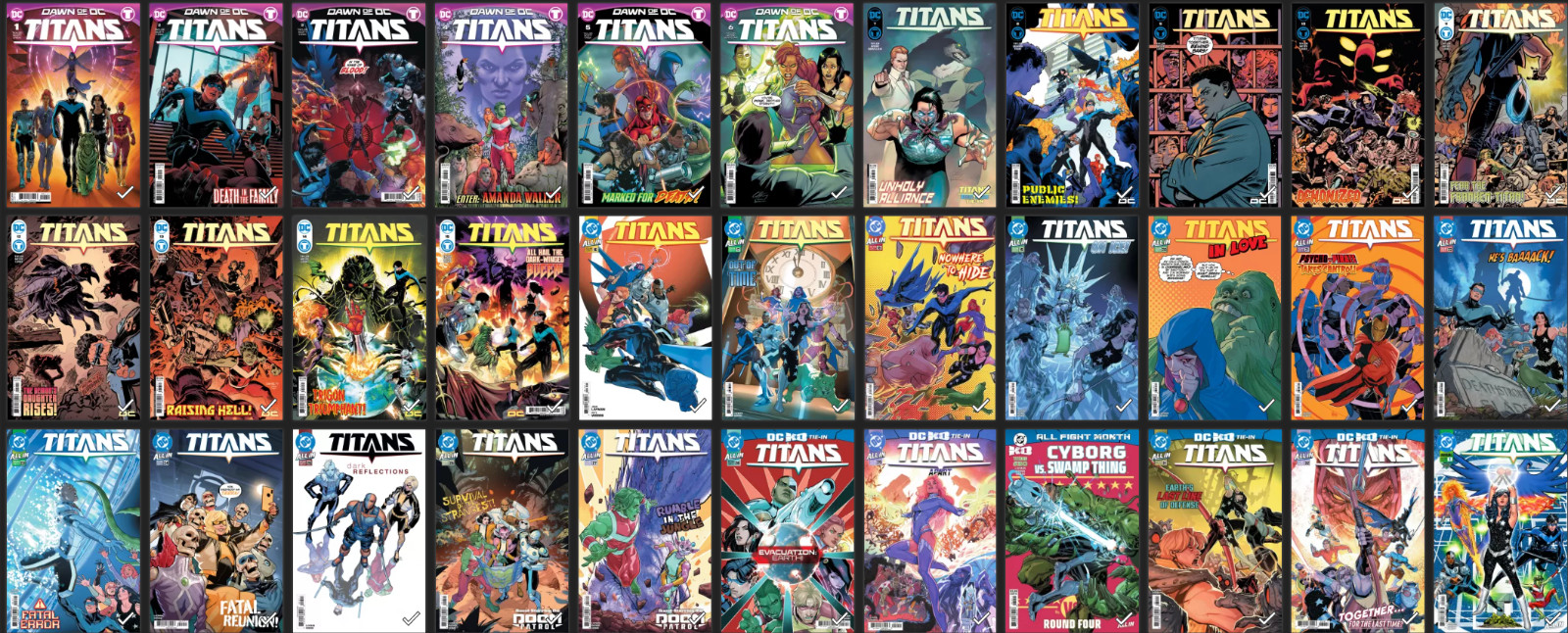 Titans 2023 #1-32 + 2025 Annual Complete 1-39 Cover A Set
