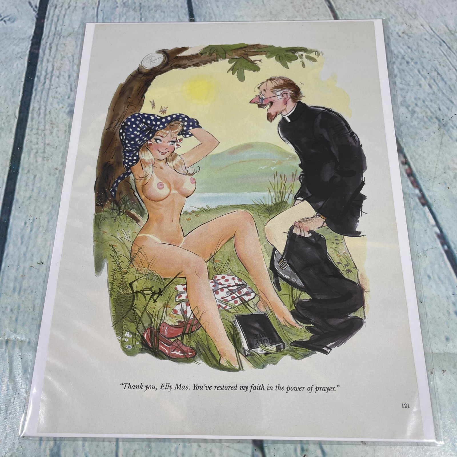 2000 Sexy Adult Cartoon Elly Mae Vintage Print Ad/Poster Pinup Art Magazine Page