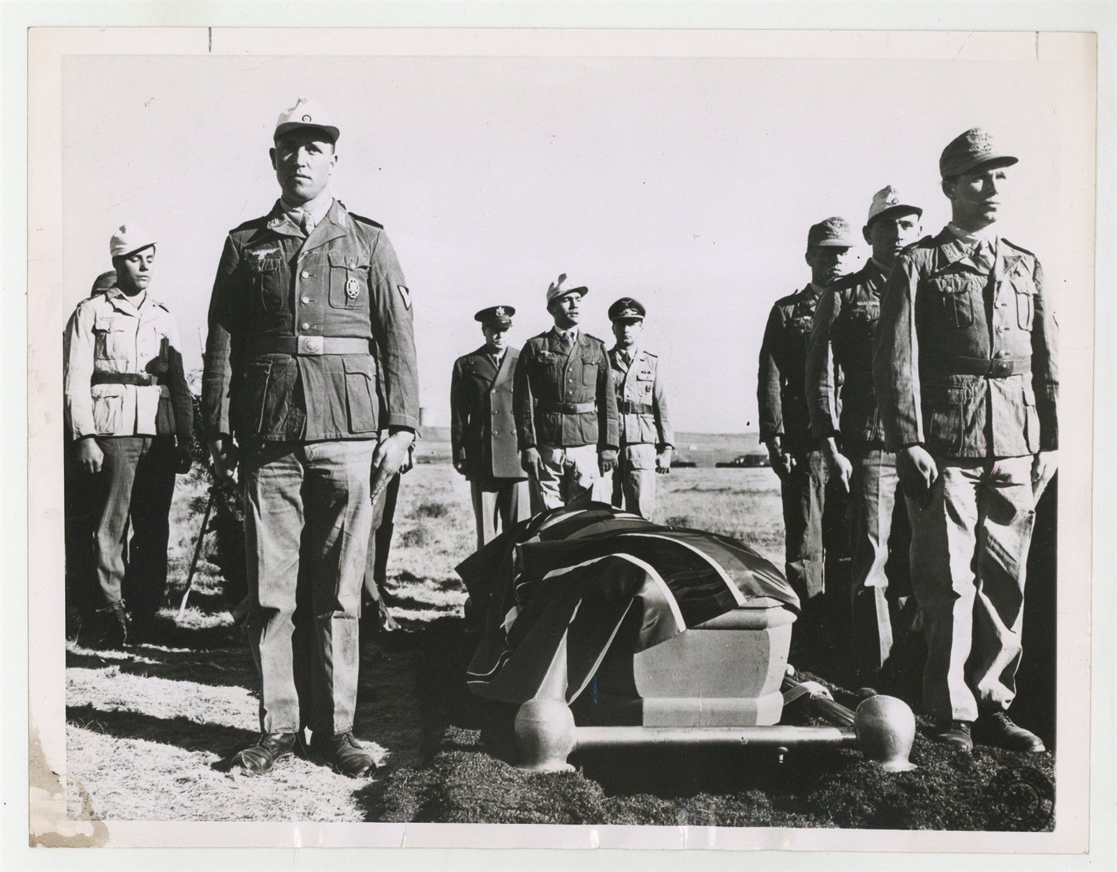 German Prisoner\'s of War Funeral 1944 US Internment Camp POW WWII Army J15335