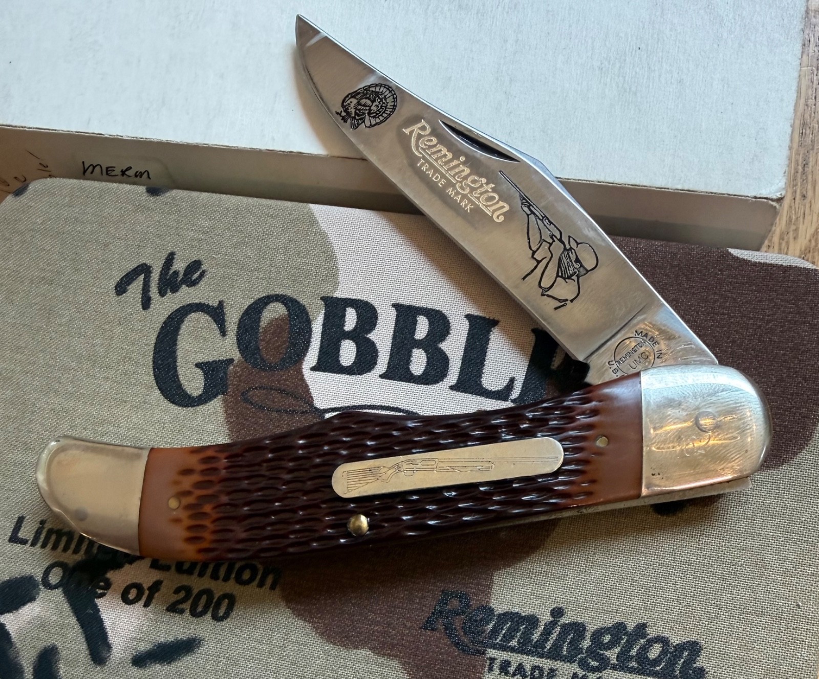 RARE VINTAGE REMINGTON THE GOBBLER KNIFE NEVER USED IN BOX