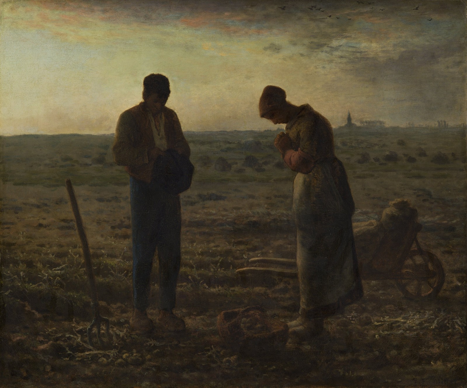 The Angelus 1859 Vintage Jean-Francois Millet Prayer Glossy Photo Reprint Wall A