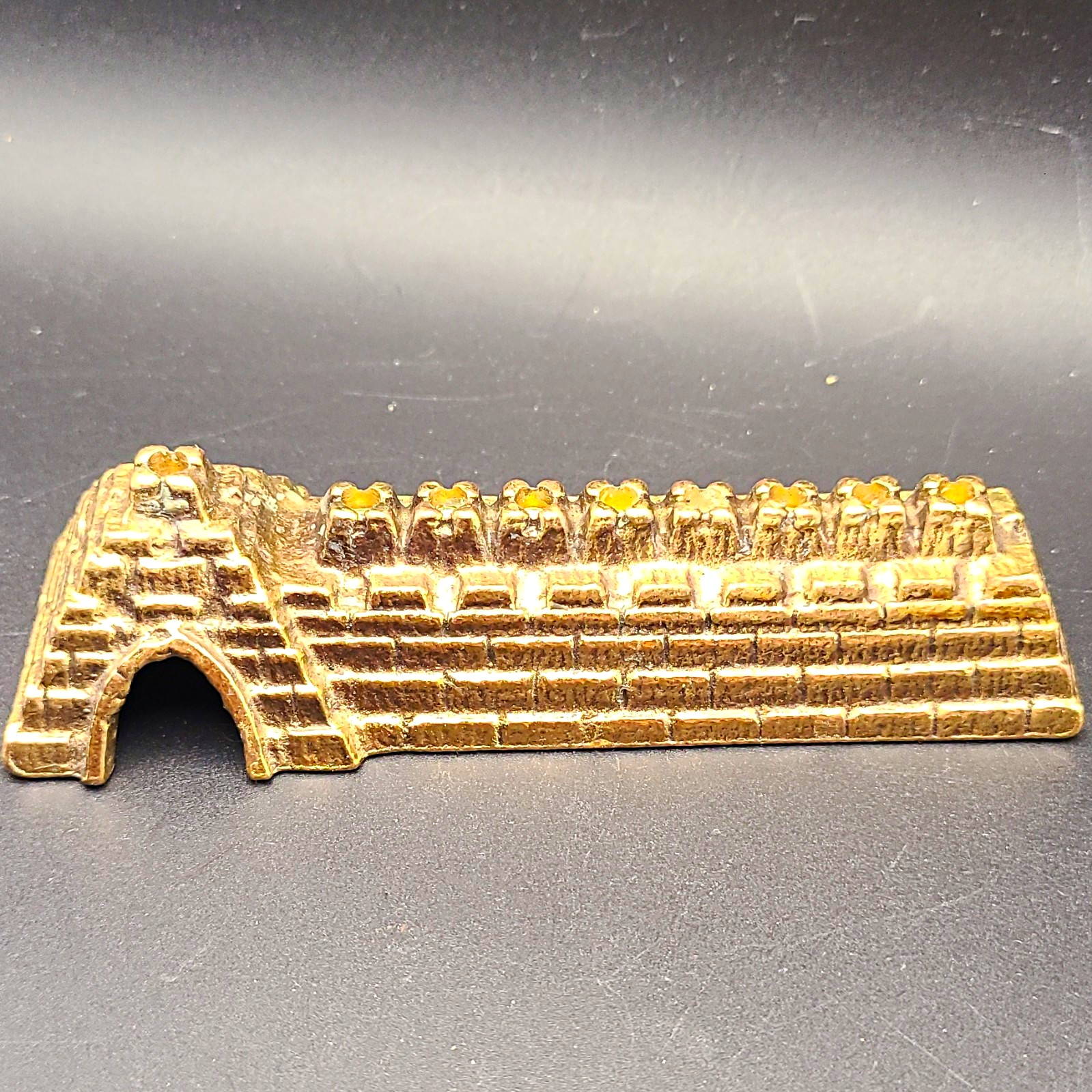 Rare Hen Holon Israel Brass Kotel Western Wall Jerusalem Architecture Souvenir 