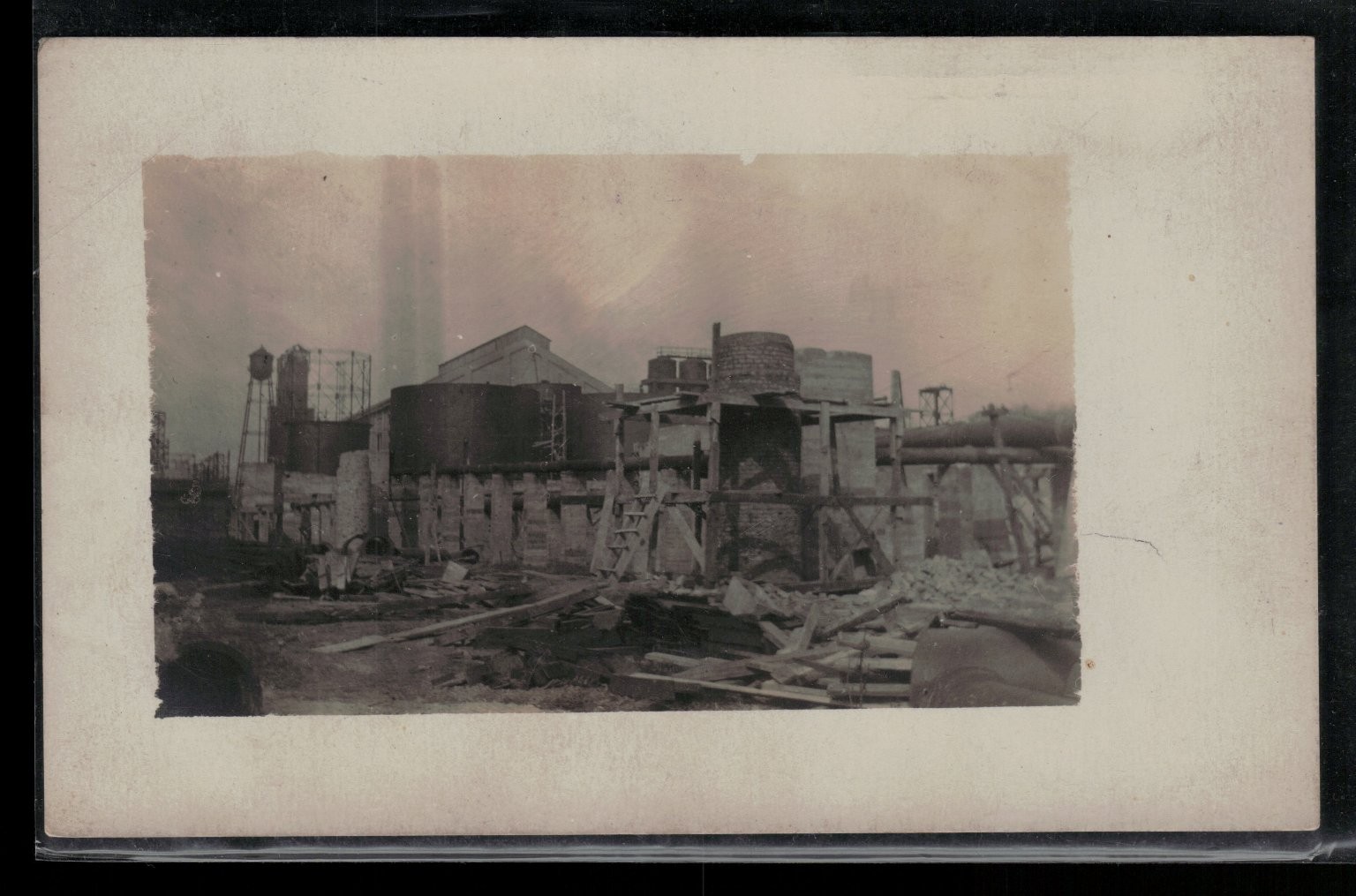 Early Real Photo Postcard Gas & Electric Co. Industrial Plant RPPC c1910s