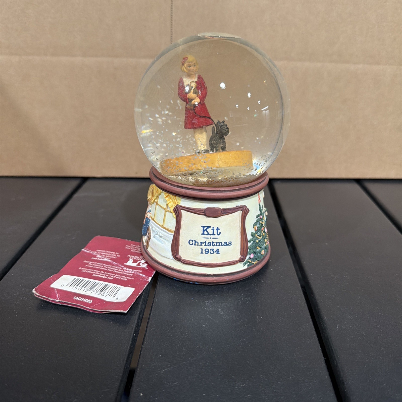 American Girl Hallmark Kit Musical Snow Globe 1934 Christmas Pleasant Co #7018