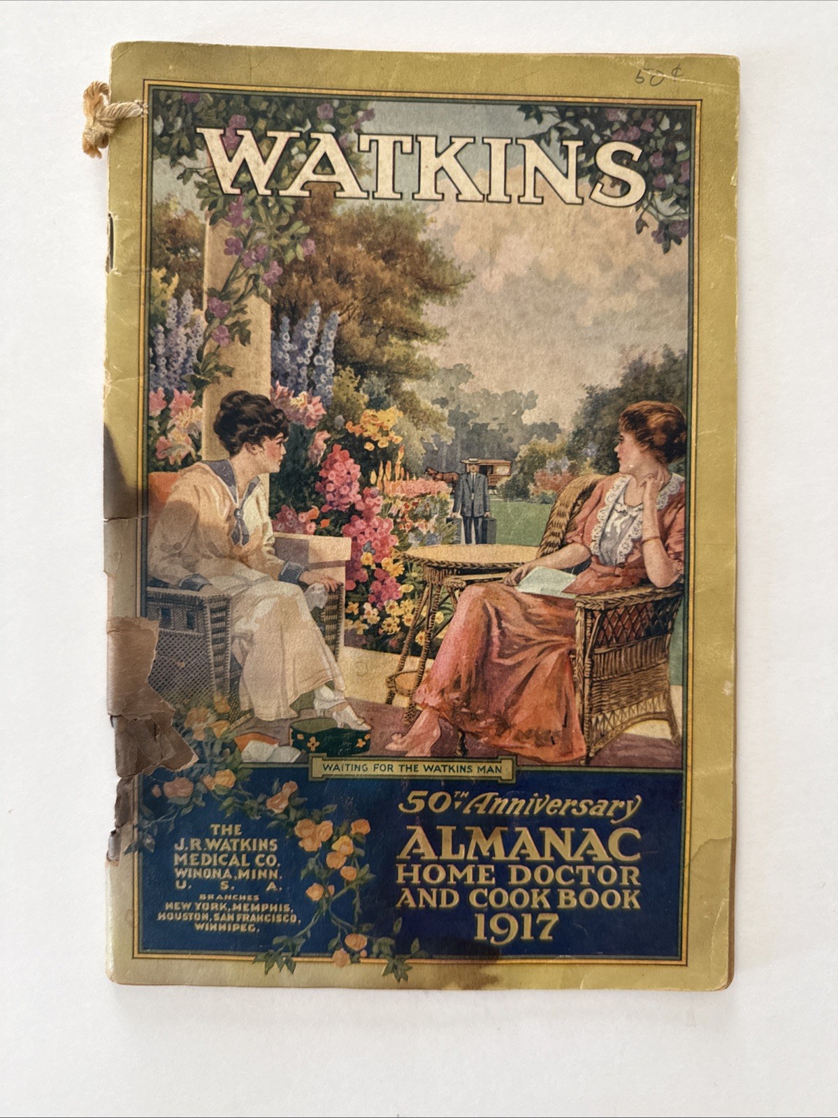 RARE 1917 Watkins Almanac Home Doctor & Cookbook JR Watkins Book Booklet 9”x6”