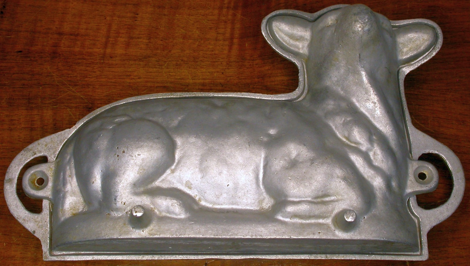 Vintage Heavy Cast Aluminum Two-Piece Easter Lamb/Sheep Cake Baking Mold