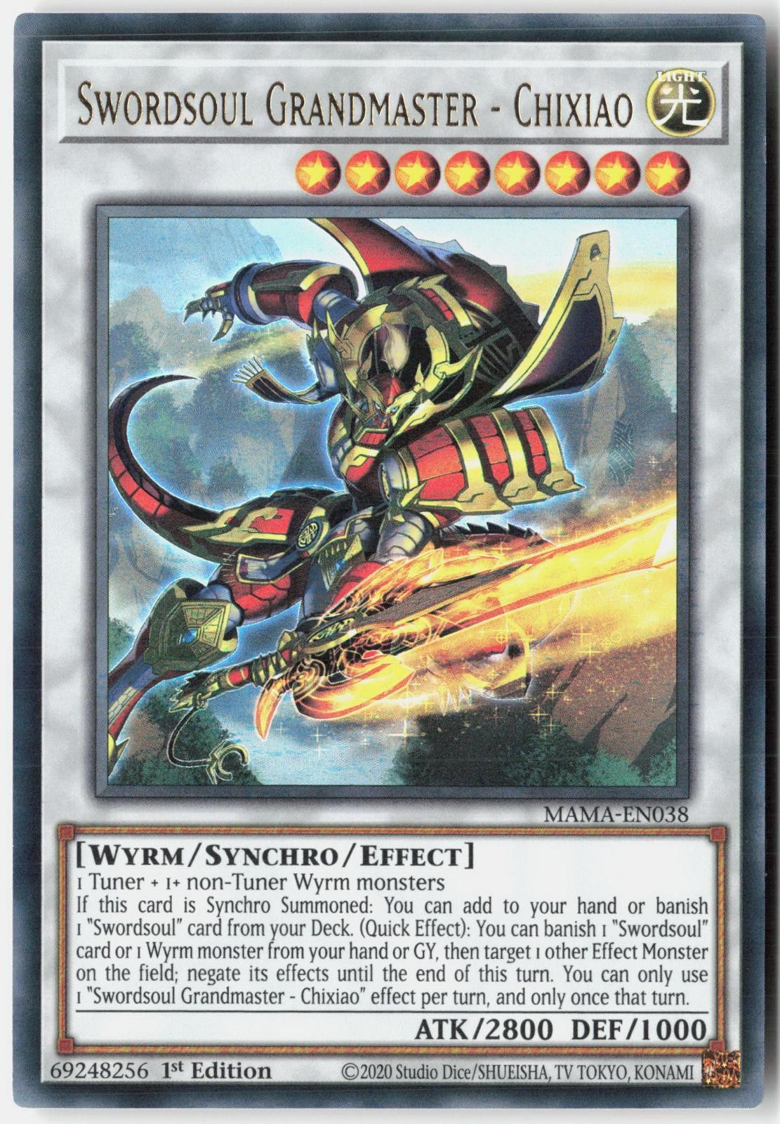 Swordsoul Grandmaster - Chixiao MAMA-EN038 Yu-Gi-Oh 1st Edition NM