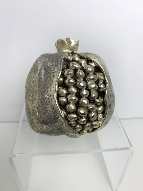 Vintage Silver-Plated Pomegranate Paper Weight