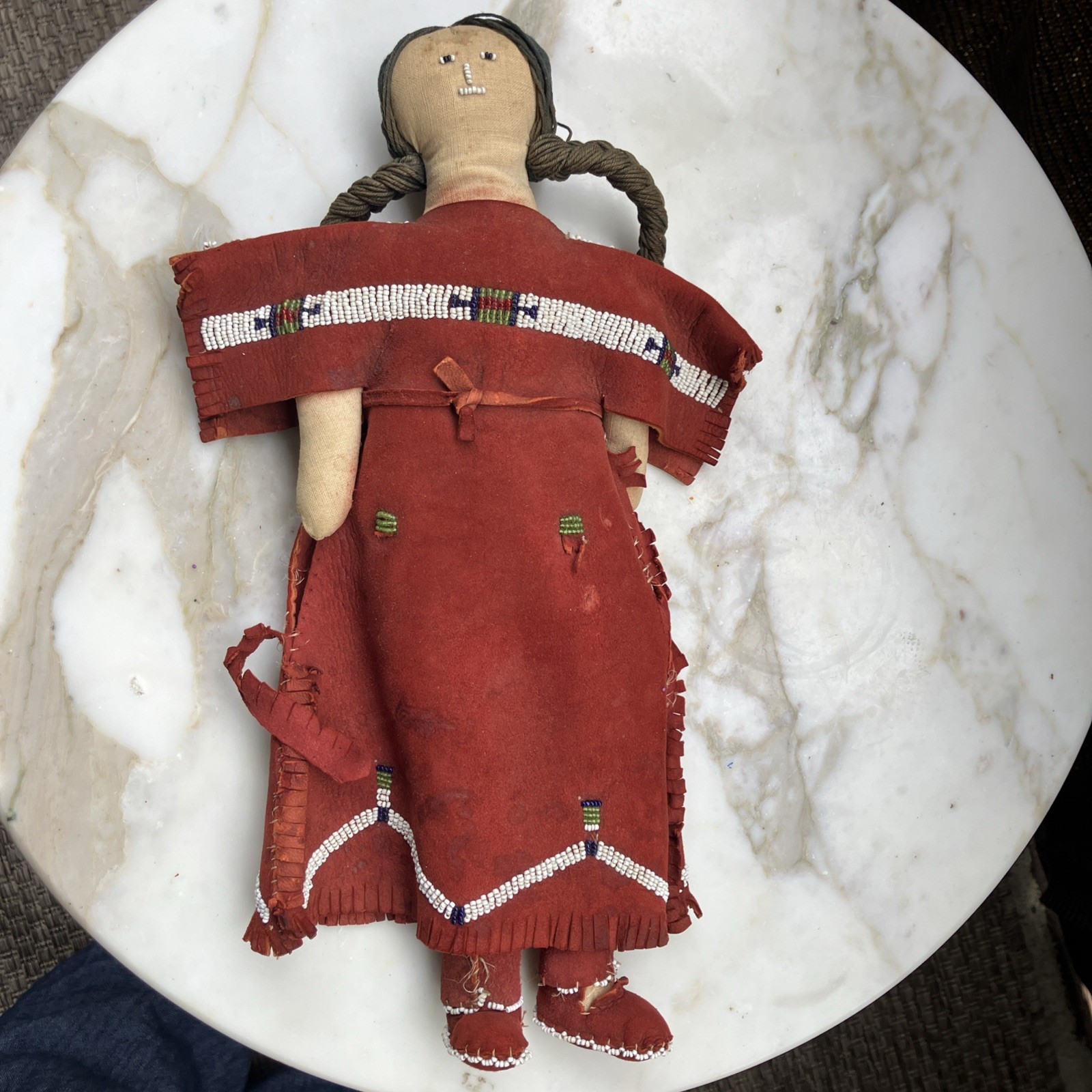 Sioux Style Beaded Doll, Handmade, American Indian Collectible USA Made