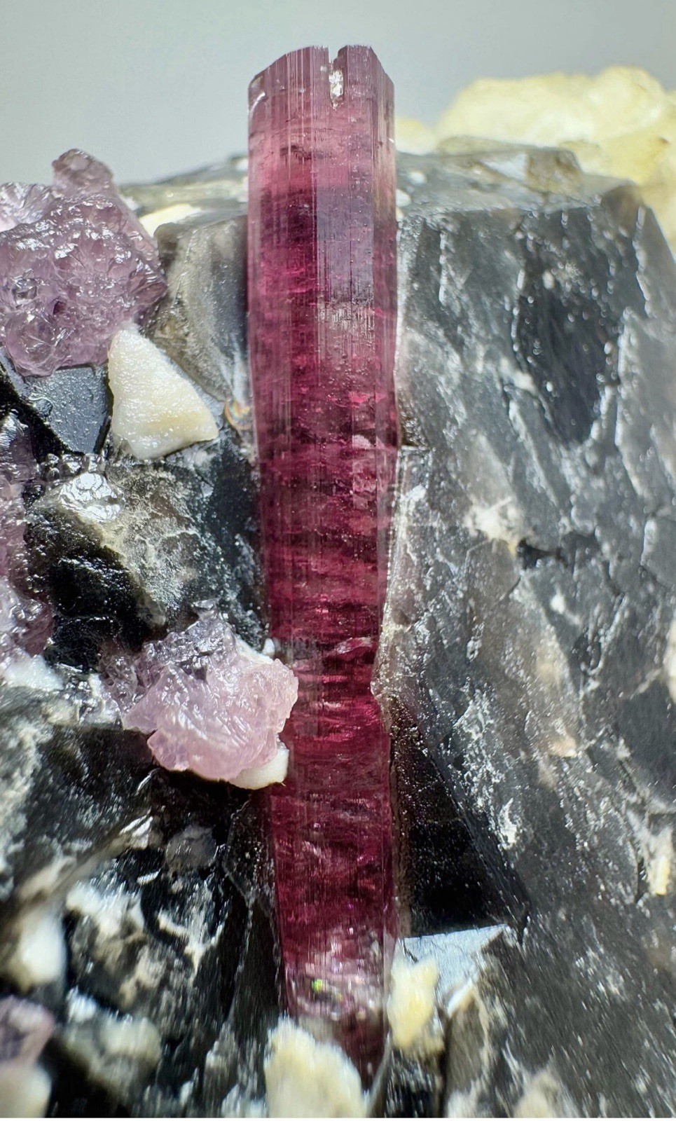 1500 Carats Rubellite Fully Terminated Pink Tourmaline Crystals Specimen, Matrix