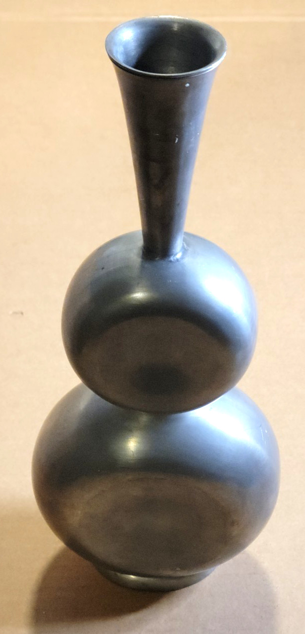 Gunnar Havstad Bottle Pewter Norway 1950s Vintage Signed