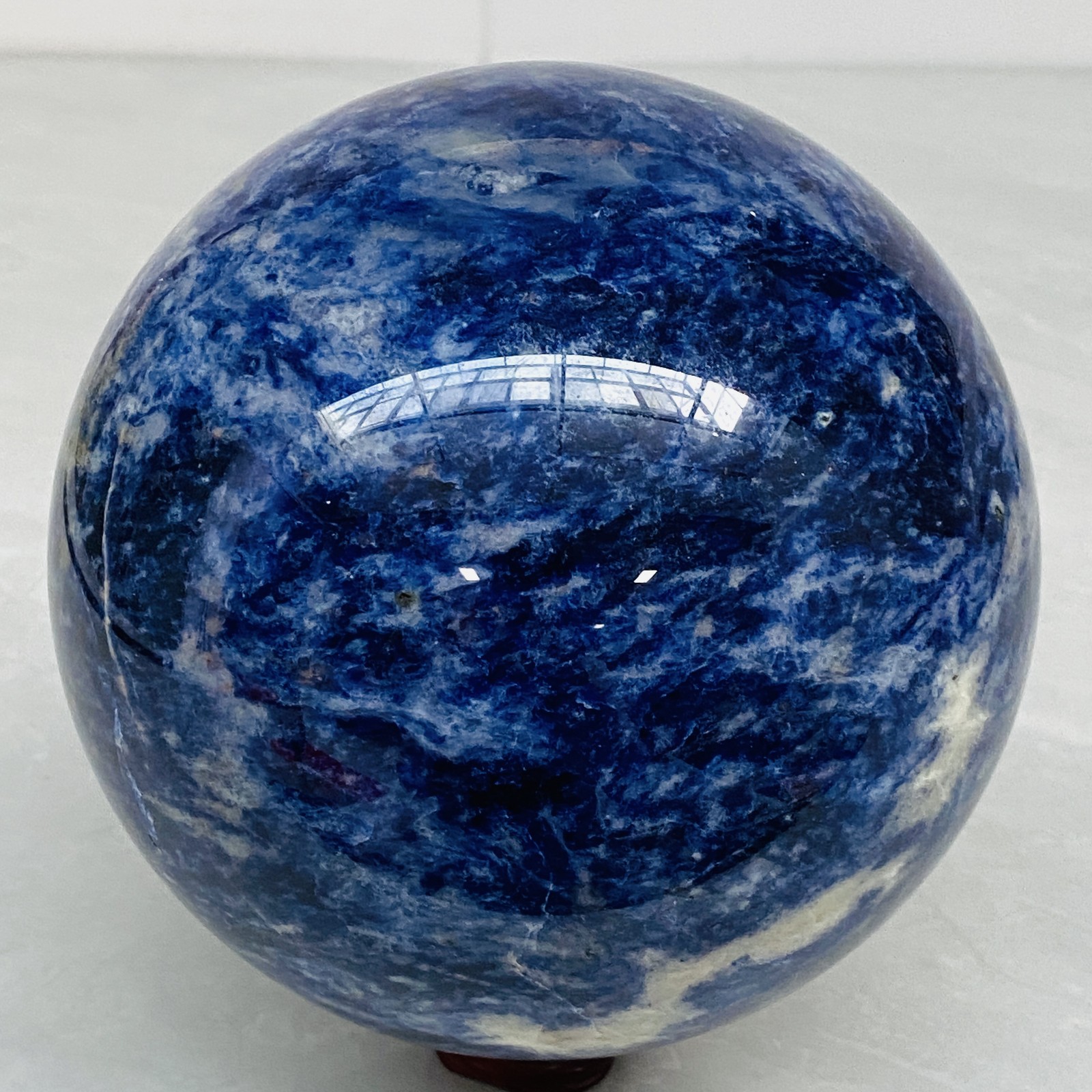 Blue Sodalite Ball Sphere Healing Crystal Natural Gemstone Quartz Stone 8.99LB