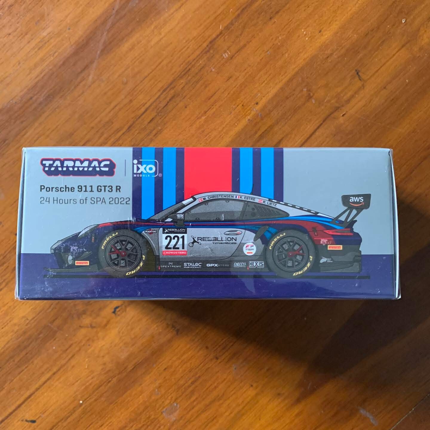 TARMAC WORKS Taiwan 7-11 Limited  Porsche 911 GT3 R 24 Hours of SPA 2022 Martini