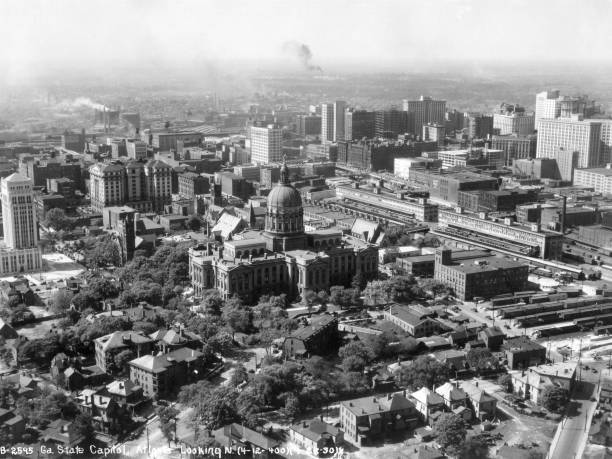 Aerial view of the Georgia State Capitol Atlanta Georgia 1931 OLD PHOTO