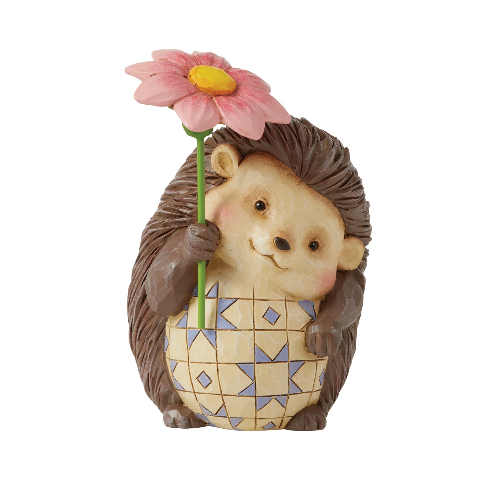 Enesco Jim Shore Heartwood Creek Hedgehog with Flower Mini Figurine 4.25 Inch