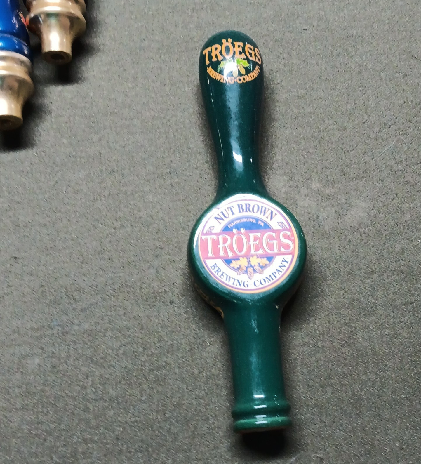 Tröegs Brewing Company Nut Brown Beer Tap Handle Knob Breweriana