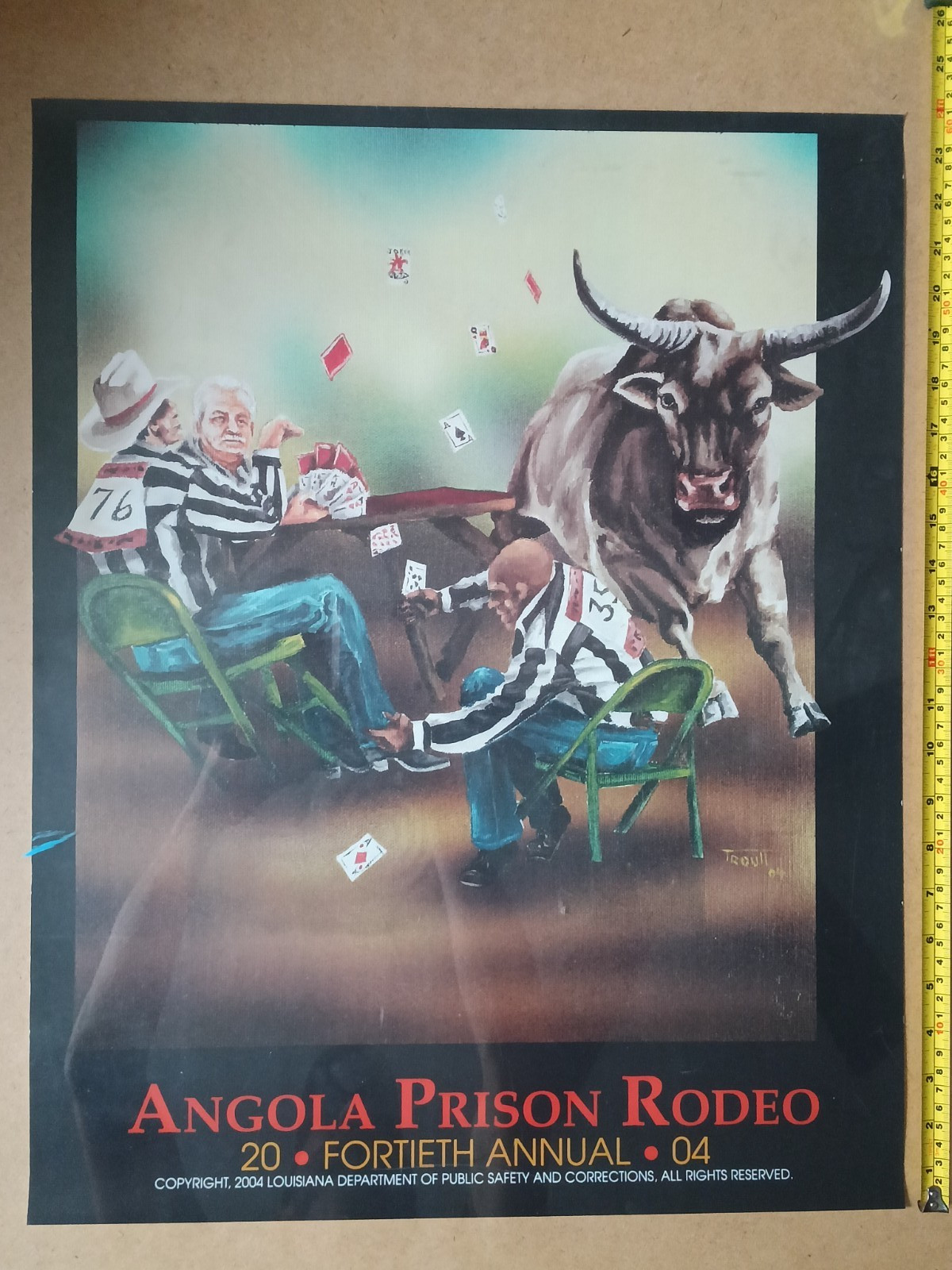 2004 Angola Prison Rodeo Poster 40th Annual