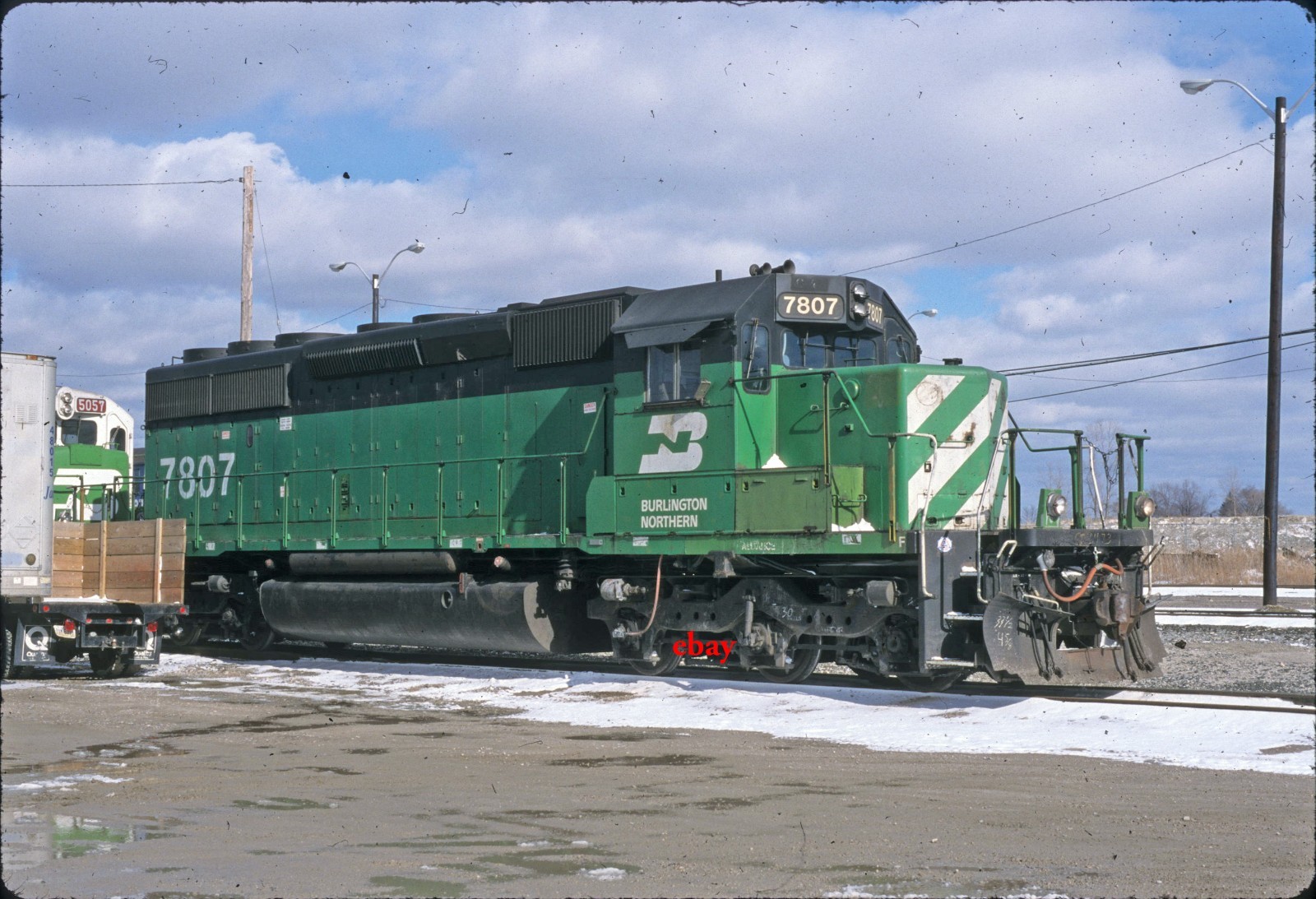 PK Burlington Northern 7807 - Original Slide - Stanley, OH PK Burlington Northern 7807 - Original Slide - Stanley, OH
