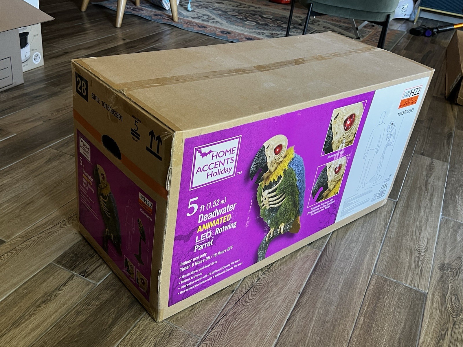 Home Accents - 5FT Dead Water Rotwing Parrot Animatronic - FASTship