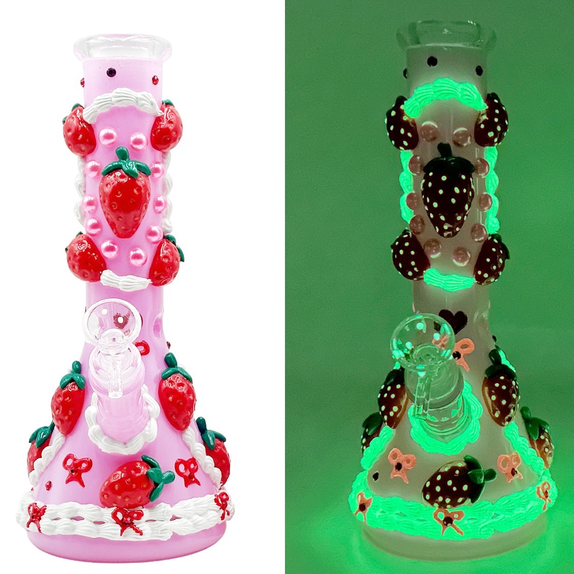 9 inch Heavy Duty Glass Bongs Water Pipe Smoking Bong Beaker + 14mm Bowl Hookah