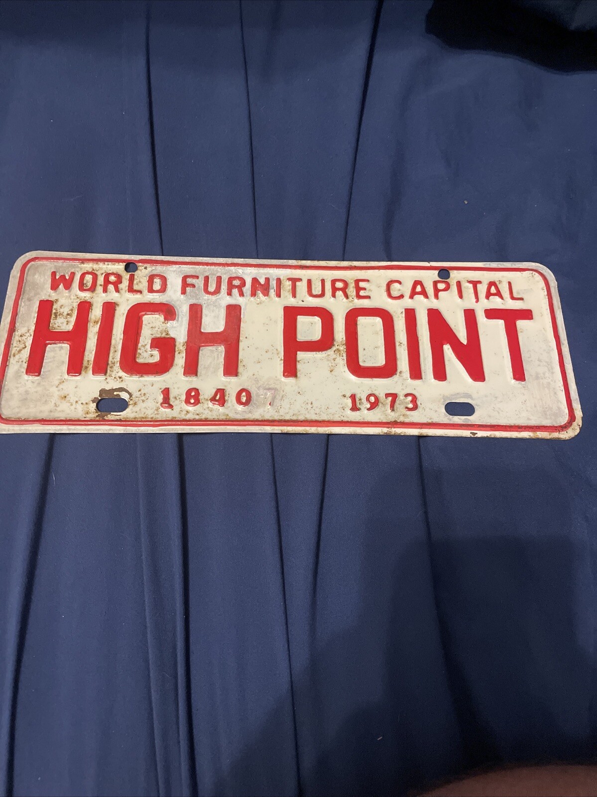 1973 High Point, North Carolina License Plate #1840