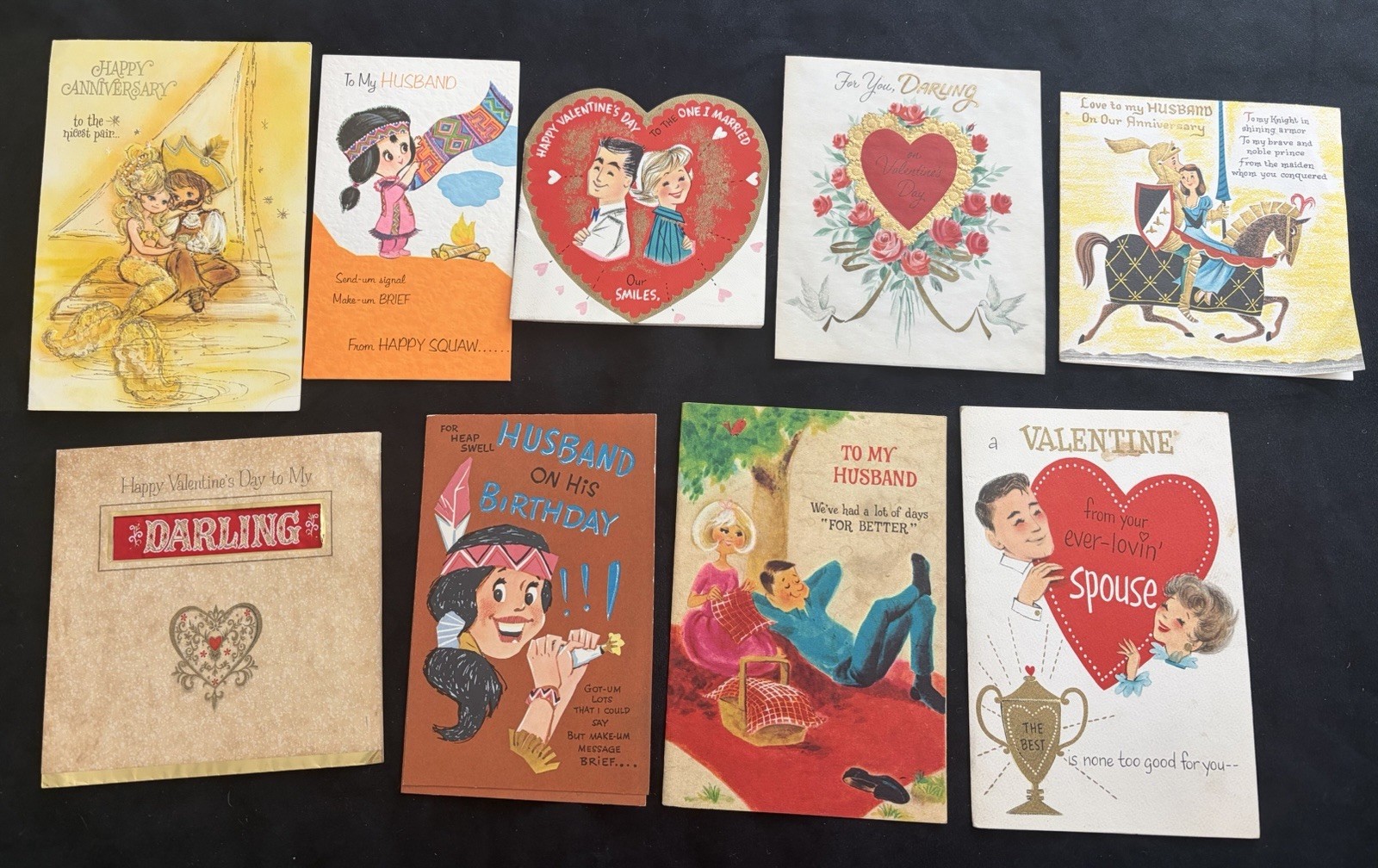 Lot Of 9 Vintage 1950s-1970s Valentines Day Bday Anniversary Cards Ephemera Used Lot Of 9 Vintage 1950s-1970s Valentines Day Bday Anniversary Cards Ephemera Used