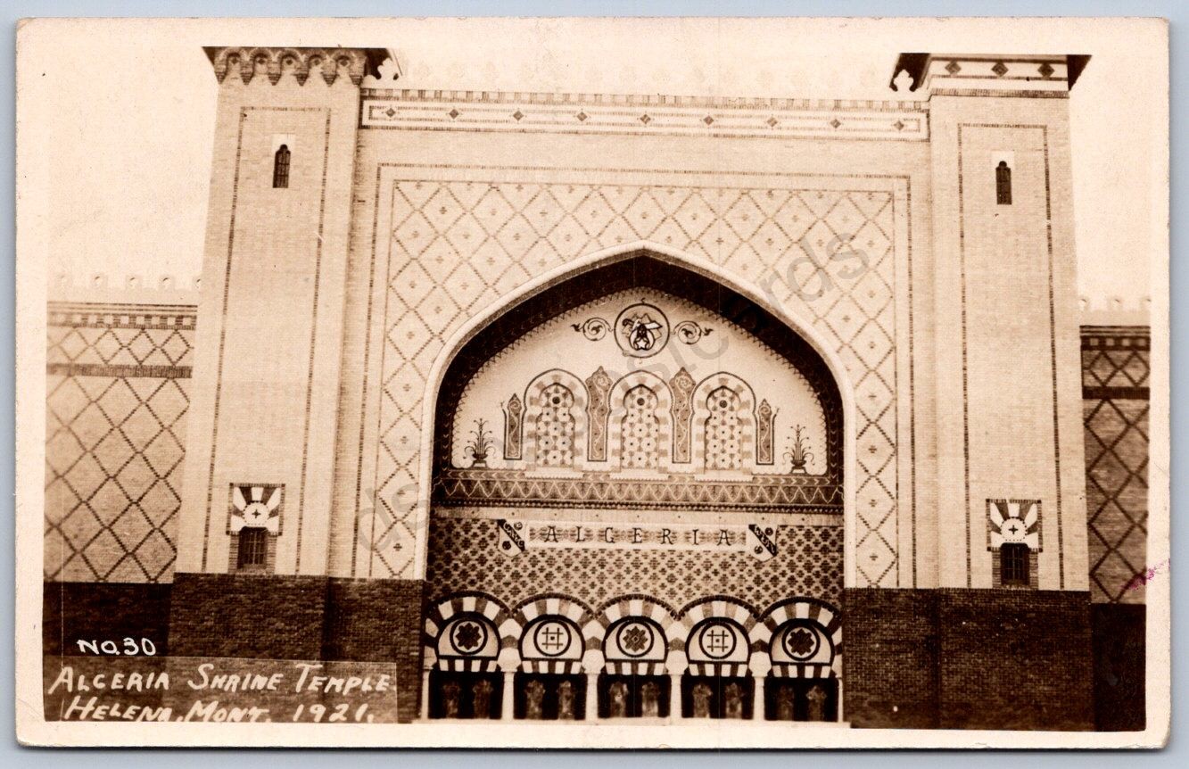 K45/ Helena Montana RPPC Postcard c1920 Algeria Shrine Temple 399