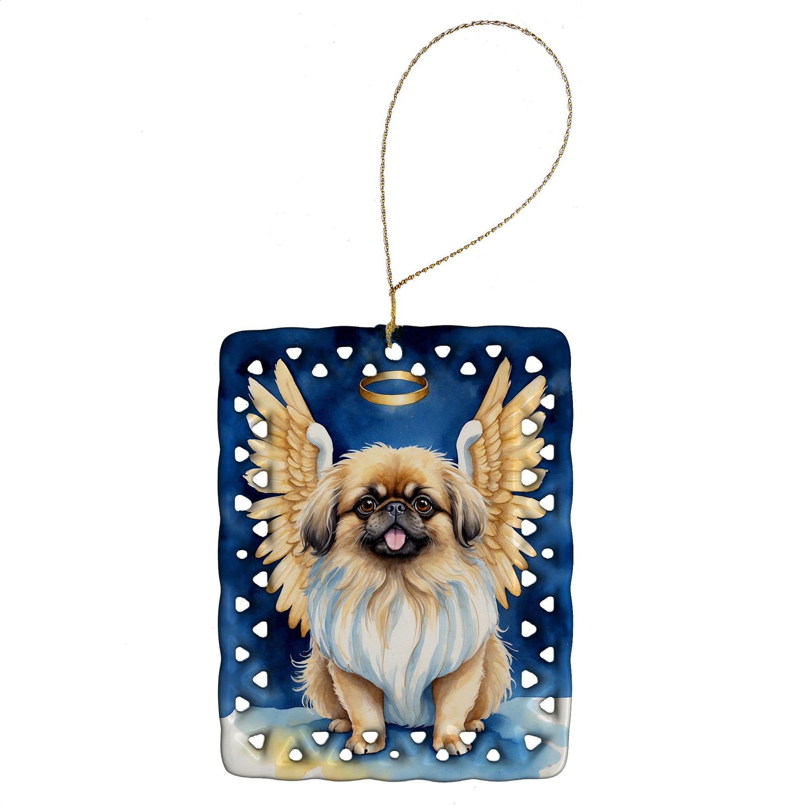 Caroline\'s Treasures Pekingese My Angel Porcelain Ornament DAC7048CO2 Caroline\'s Treasures Pekingese My Angel Porcelain Ornament DAC7048CO2