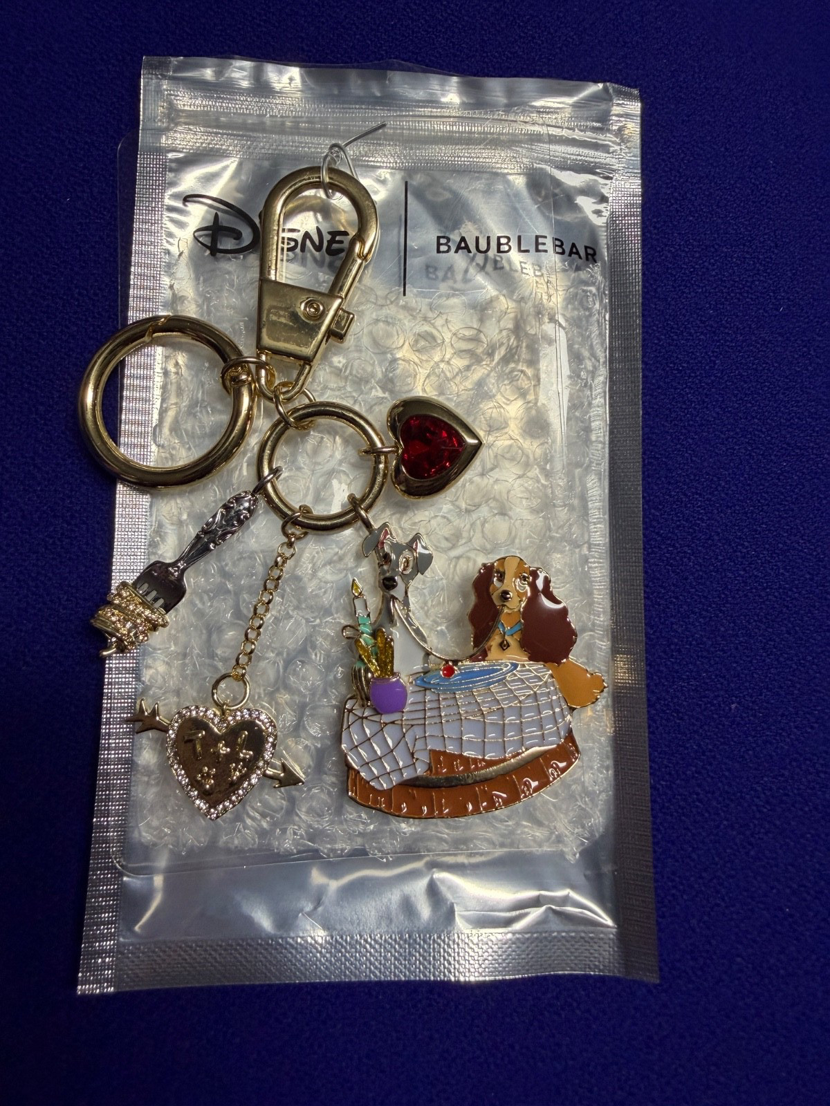 2026 Baublebar Disney Lady and the Tramp Bag Charm New Tony’s Restaurant