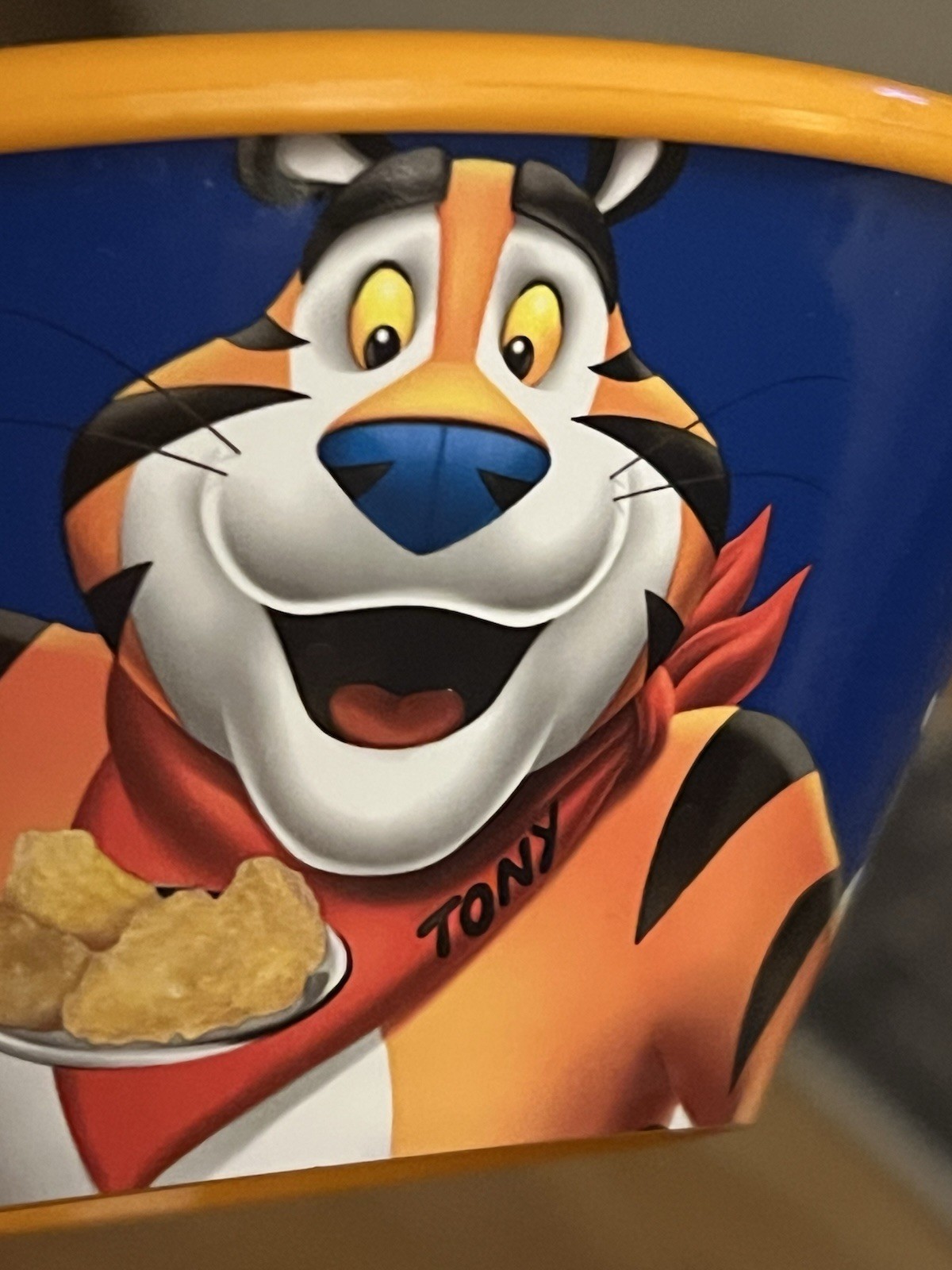 Kellogg Frosted Flakes Tony the Tiger Cereal Bowl Orange/Blue 