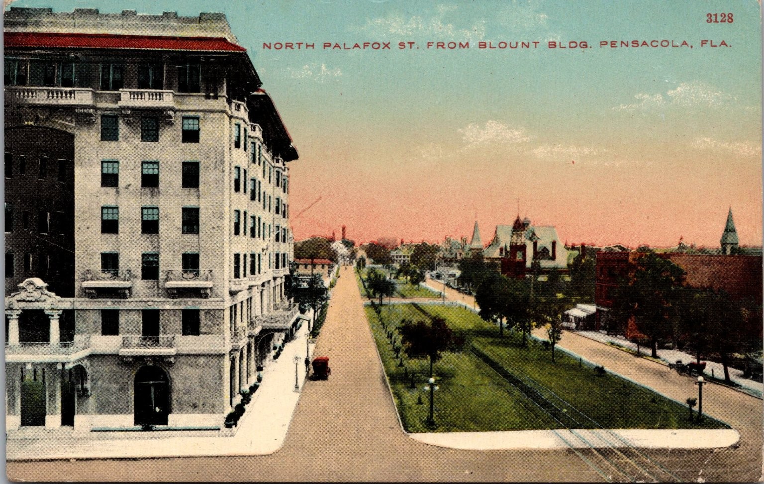 Pensacola FL North Palafox Street Blount Bldg Vintage Postcard 1907