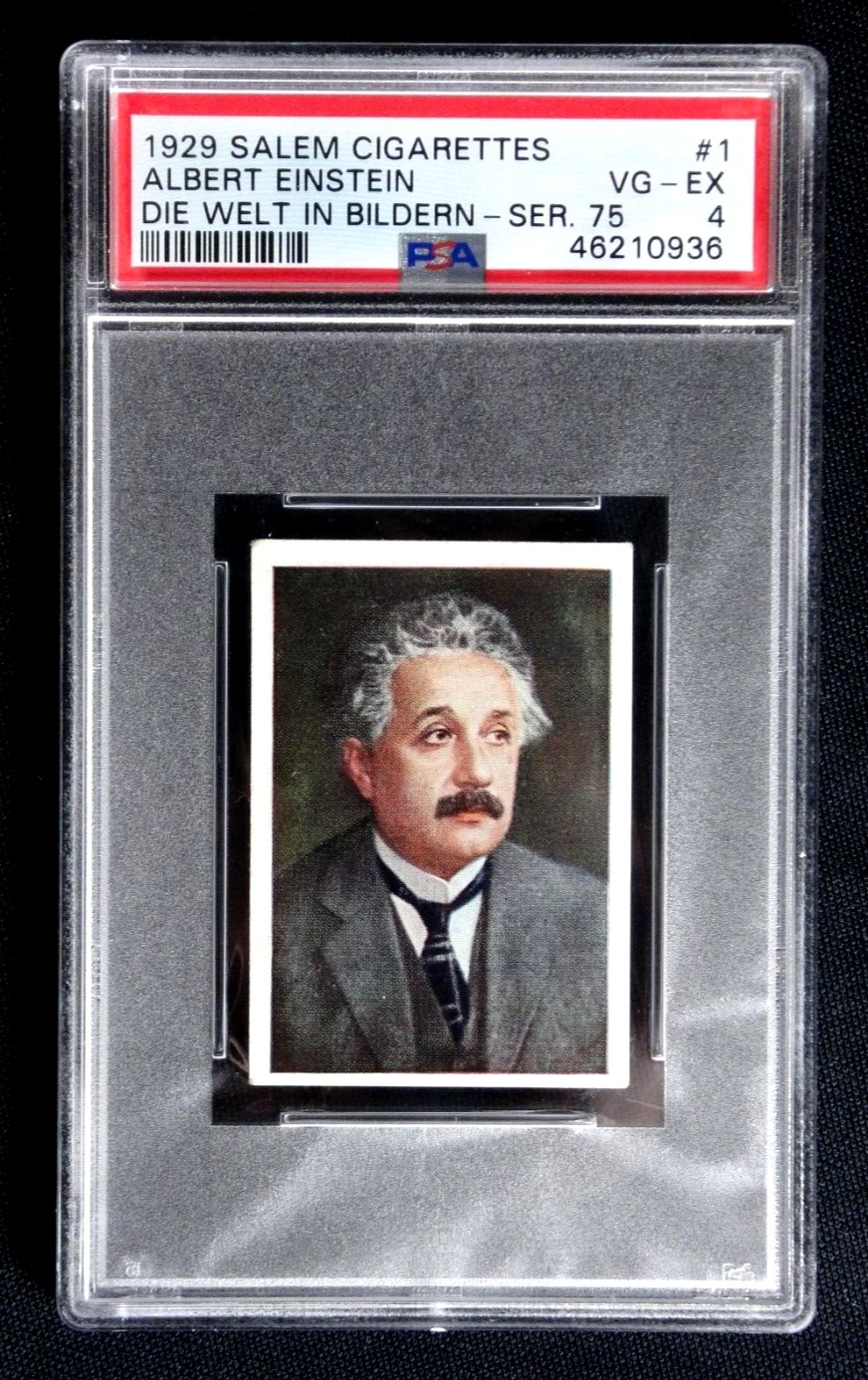 ALBERT EINSTEIN 1928 SALEM DIE WELT IN BILDERN SERIE 75 CARD #1 PSA 4 VG-EX