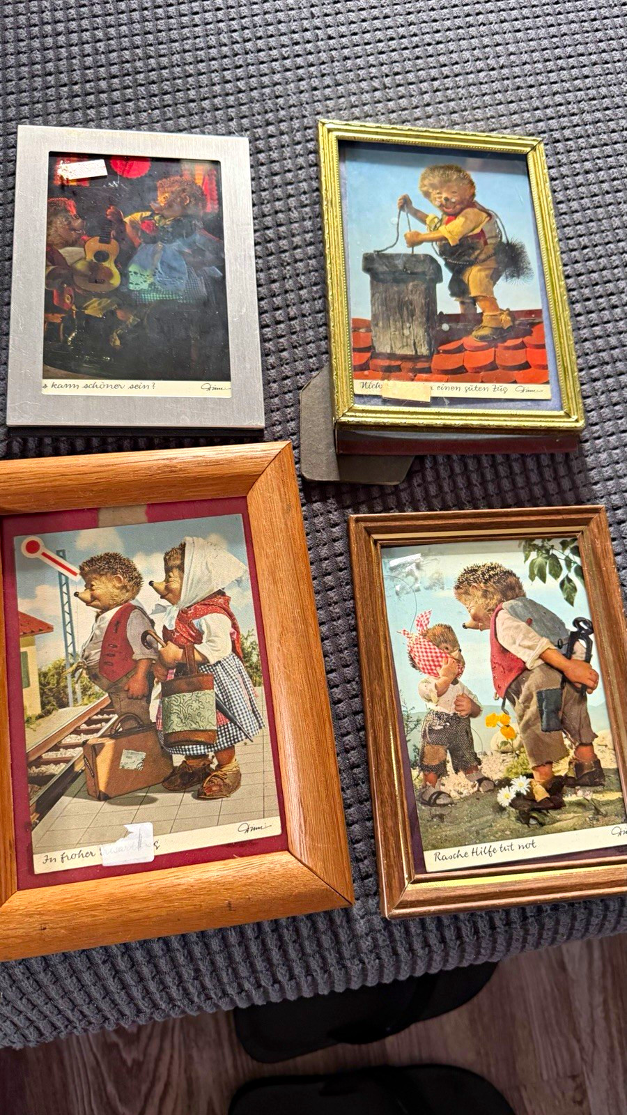 are original vintage commercial postcards from the Mecki series, published by Au are original vintage commercial postcards from the Mecki series, published by Au