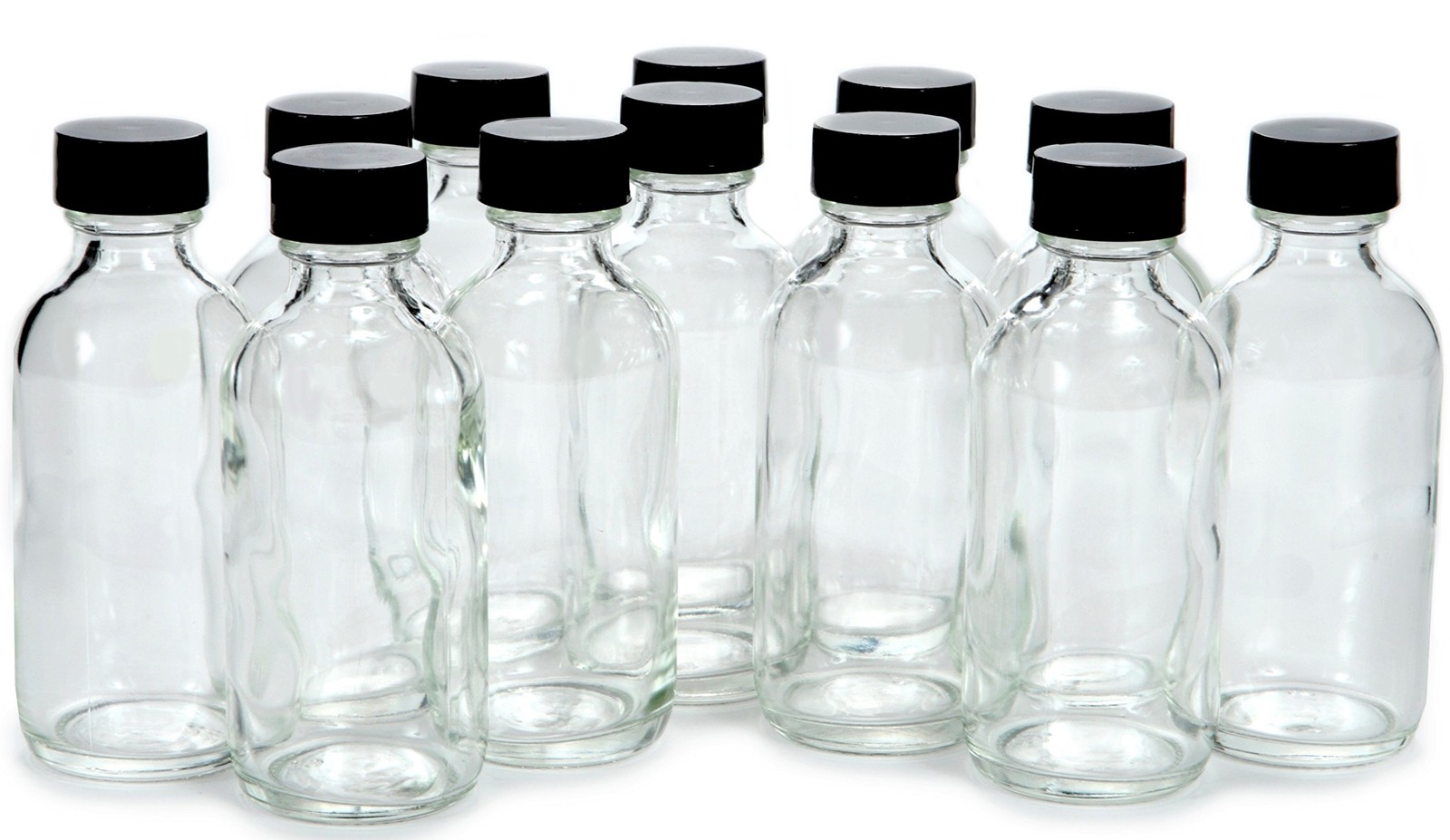 Vivaplex, 12, Clear, 2 oz Glass Bottles, with Lids 12 Count (Pack of 1), Clear Vivaplex, 12, Clear, 2 oz Glass Bottles, with Lids 12 Count (Pack of 1), Clear