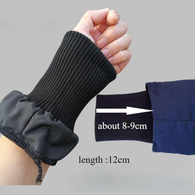 2pcs Warm Windproof Ribbed Cuffs for DIY Bottom Jacket Thick Arm Sewing
