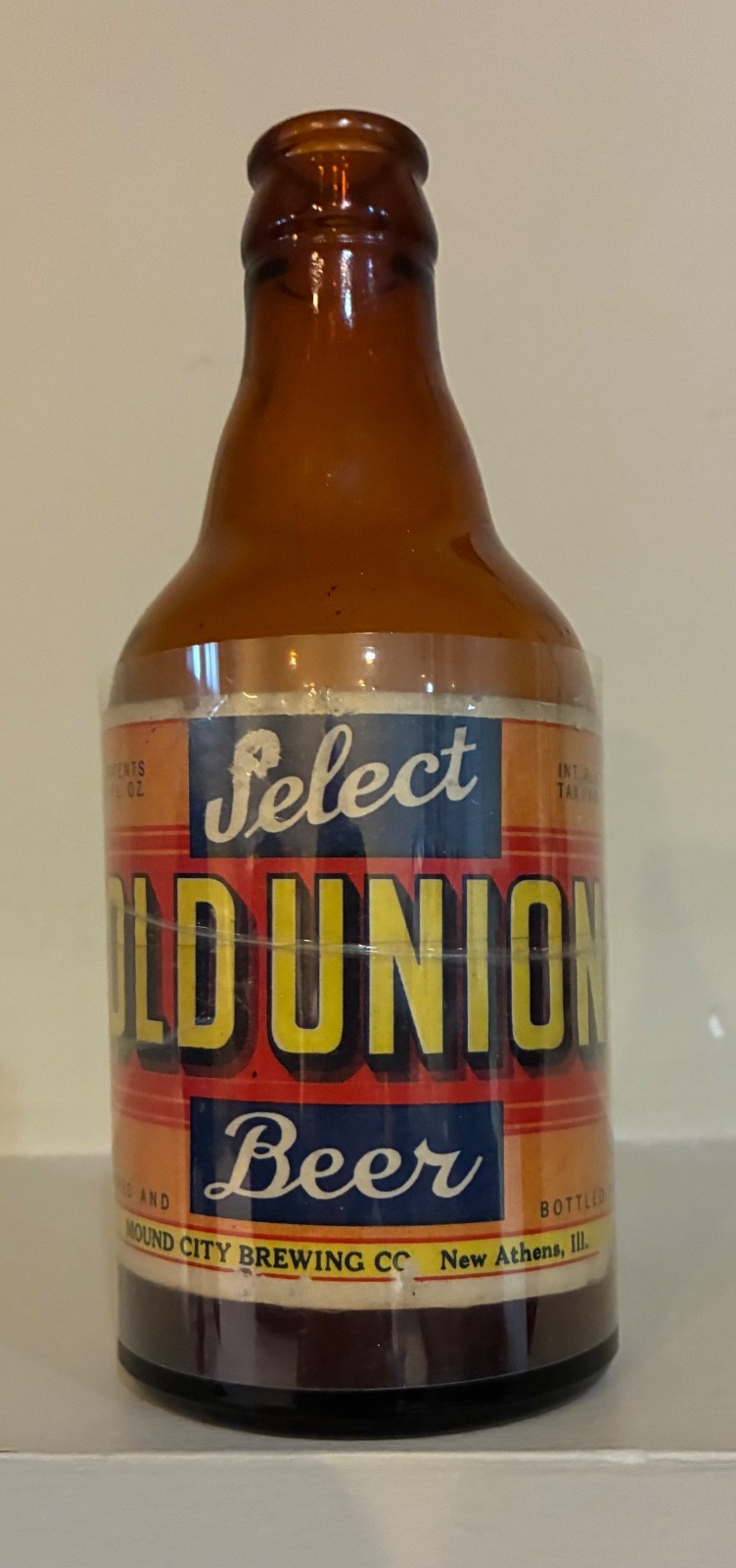 Scarce IRTP Old Union Select Beer steinie bottle: Mound City Brewing Co, IL Scarce IRTP Old Union Select Beer steinie bottle: Mound City Brewing Co, IL