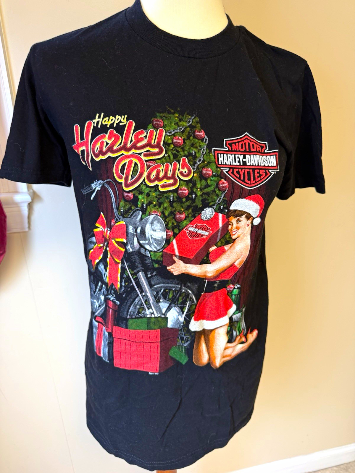Harley-Davidson Happy Harley Days Roma Italy Store Black Graphic T-Shirt