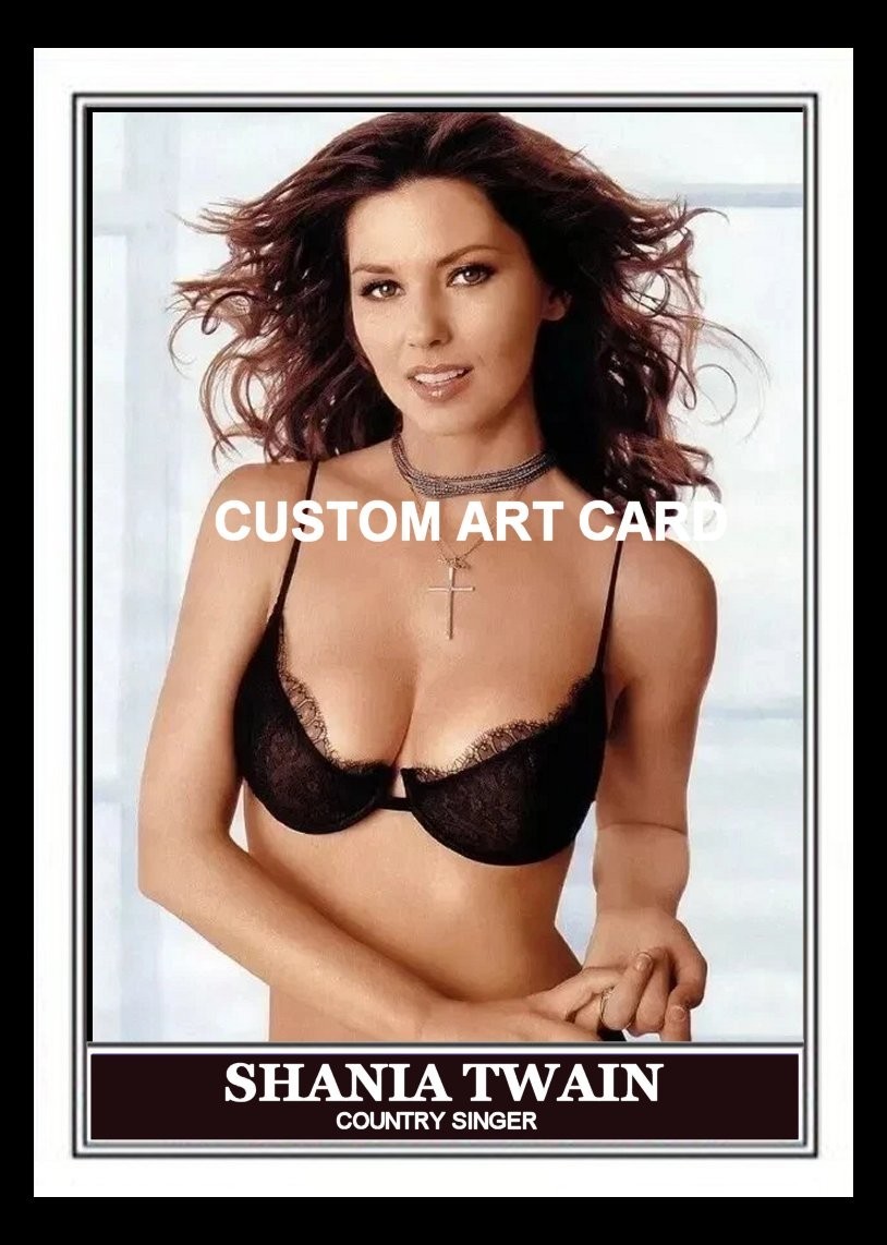 Shania Twain Country Singer Art Card Blank Back  New