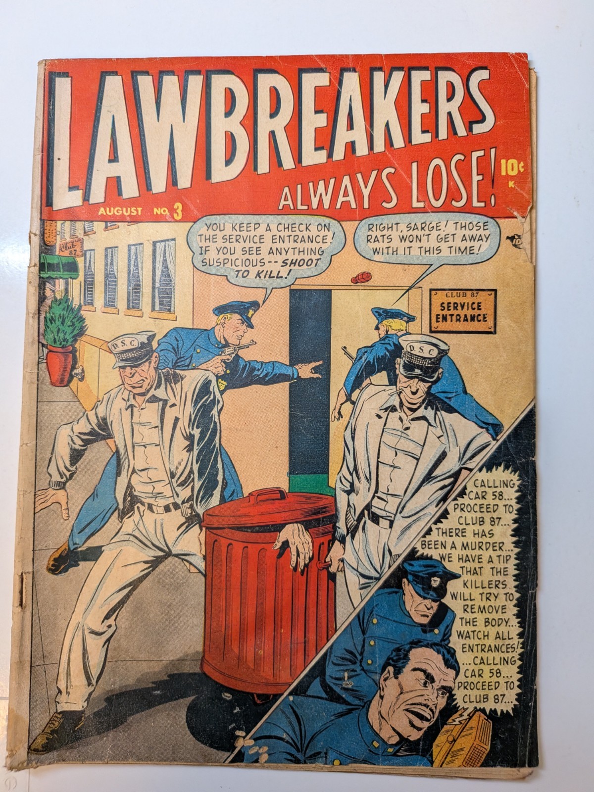 Lawbreakers Always Lose #3 (Marvel Comics August 1948) First John Buscema. Good.