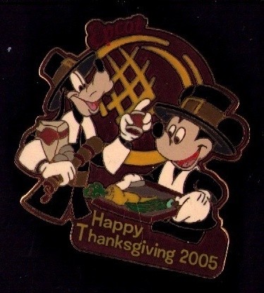 Disney Studios Burbank cast Thanksgiving 2005 Pilgrim Mickey pin