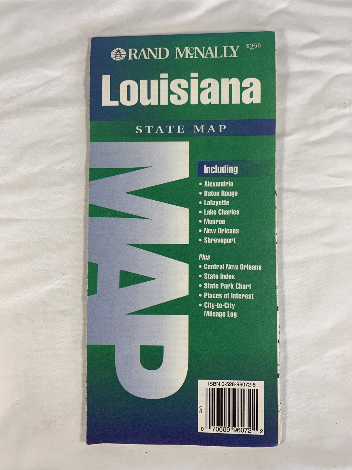 1995 Edition Rand McNally Louisiana State Travel Road Map