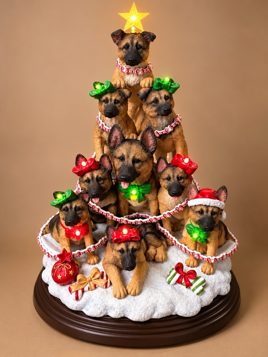 Rare- Retired- The Danbury Mint German Shepherd  Family Tree