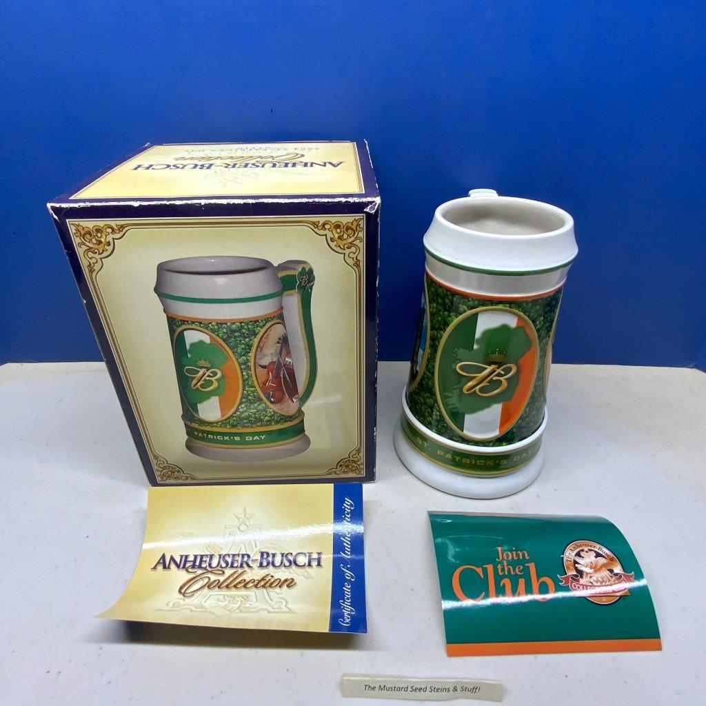 Anheuser-Busch Budweiser 2004 ST PATRICK\'S DAY Stein CS578 ~ with Box & COA