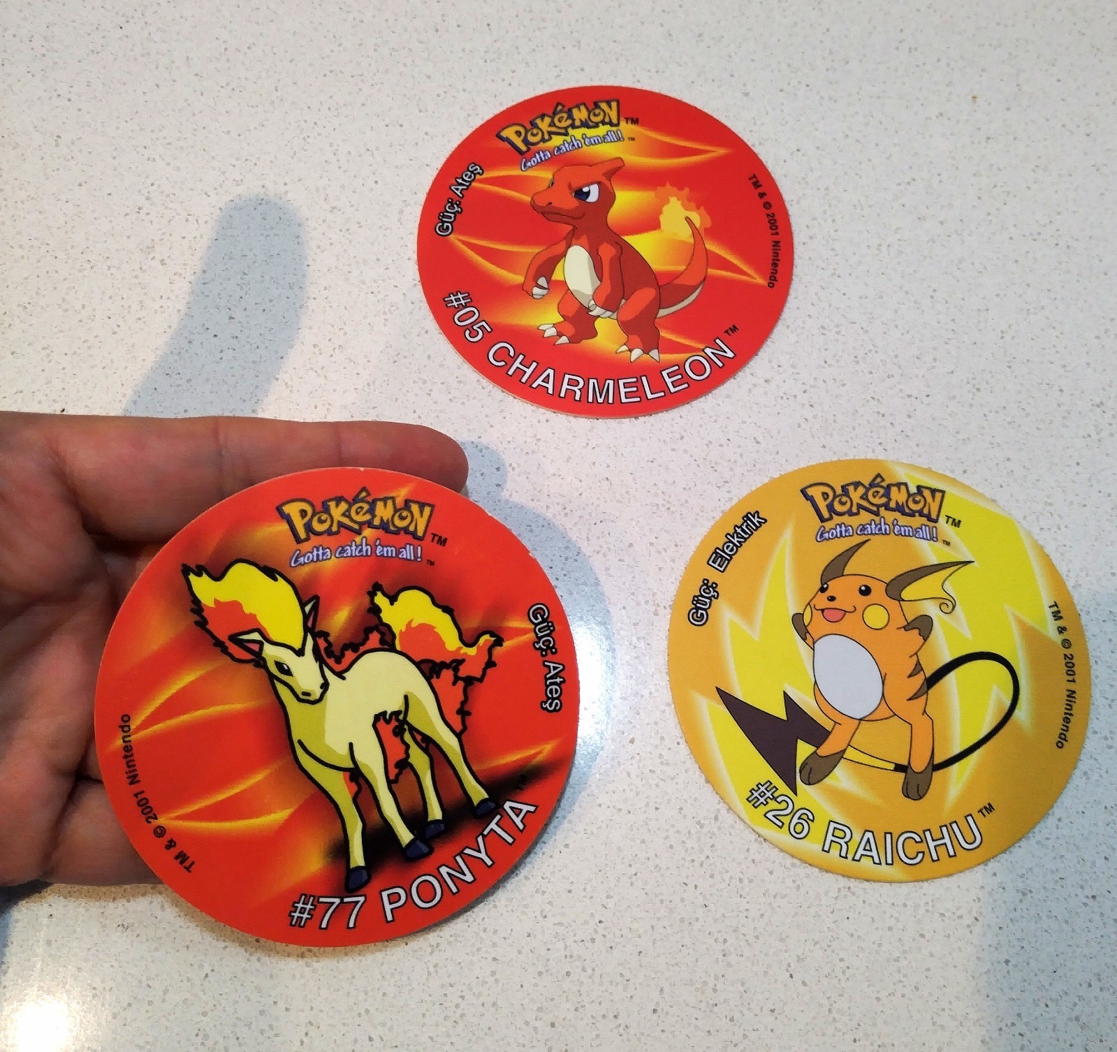 Giant Pokemon Tazo Taso, Raichu Pokemon Tazo, Limited, Collectors Nintendo 2001