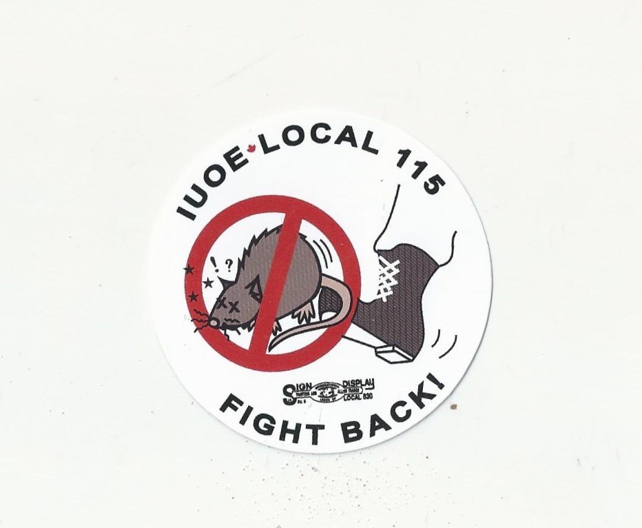 Classic Union IUOE International Union of Operating Engineers Rat Boot Sticker