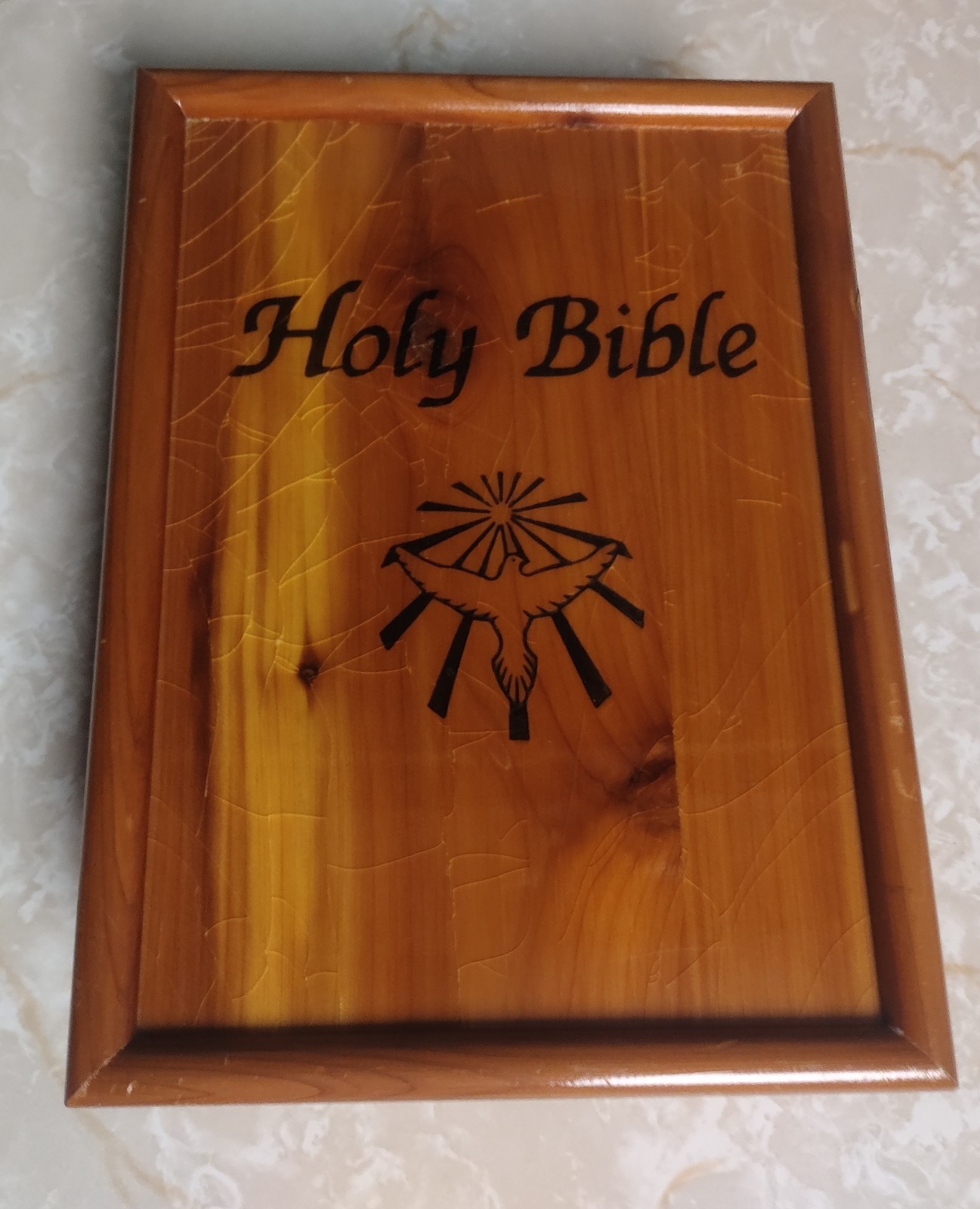 King James Holy Bible with Wooden Box