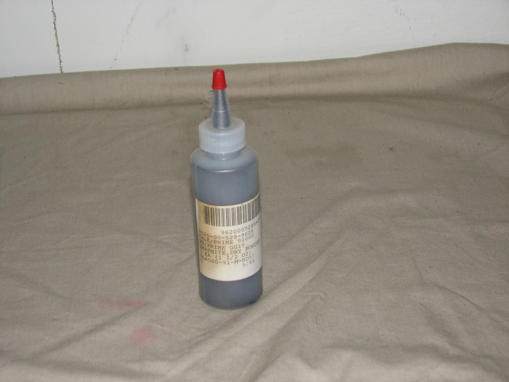 *gun and lock graphite dry powder military 1 1/2oz hobby w/bottle USA made